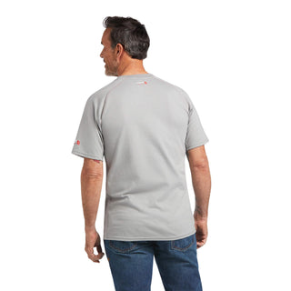 Ariat Men’s FR Work Crew T-Shirt Silver Fox - Cowboy SwaggerAriat Men’s FR Work Crew T-Shirt Silver Fox