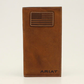 Ariat Men’s Rodeo Wallet – USA Flag Patch & Logo - Cowboy SwaggerAriat Men’s Rodeo Wallet – USA Flag Patch & Logo