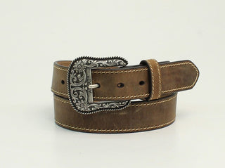 Ariat Women’s Classic Leather Belt with Heavy Stitched Edges – A1523402 - Cowboy SwaggerAriat Women’s Classic Leather Belt with Heavy Stitched Edges – A1523402Belts