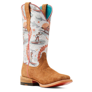 Ariat Women’s Frontier Western Aloha Surfing Longhorn Boot - Cowboy SwaggerAriat Women’s Frontier Western Aloha Surfing Longhorn BootWomen's Boots