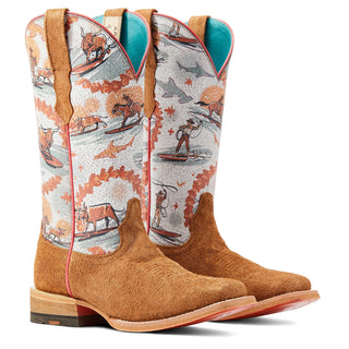 Ariat Women’s Frontier Western Aloha Surfing Longhorn Boot - Cowboy SwaggerAriat Women’s Frontier Western Aloha Surfing Longhorn BootWomen's Boots