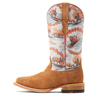 Ariat Women’s Frontier Western Aloha Surfing Longhorn Boot - Cowboy SwaggerAriat Women’s Frontier Western Aloha Surfing Longhorn BootWomen's Boots