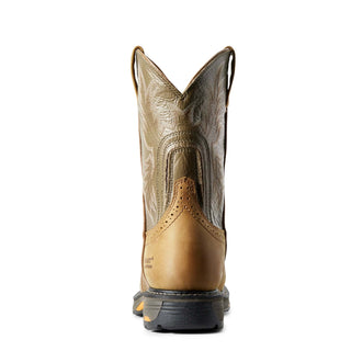 Ariat WorkHog Pull‑On H2O Boots – Aged Bark Leather with Army GreenBoots