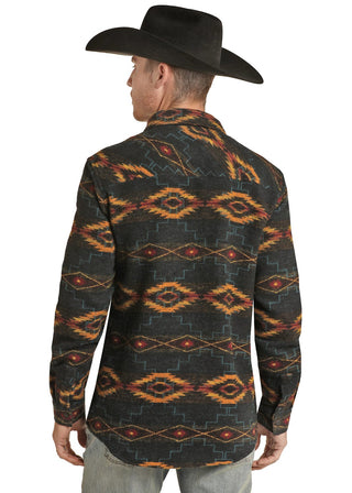 Aztec Shirt Jacket – 100% Cotton Western Shacket RRMO92R08L - Cowboy SwaggerAztec Shirt Jacket – 100% Cotton Western Shacket RRMO92R08L