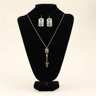 Blazin Rox Silver Chain Arrow Pendant Set - Cowboy SwaggerBlazin Rox Silver Chain Arrow Pendant Set