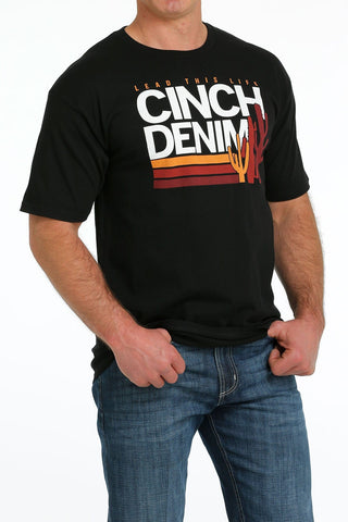 Cinch Men’s Short Sleeve Black Tee - Cowboy SwaggerCinch Men’s Short Sleeve Black Tee