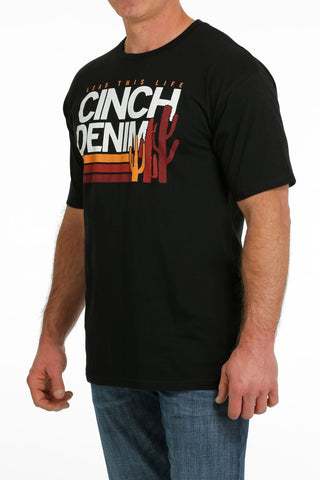 Cinch Men’s Short Sleeve Black Tee - Cowboy SwaggerCinch Men’s Short Sleeve Black Tee