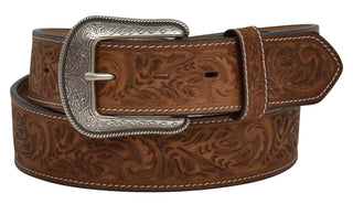 Cowboy Swagger Belts 32” 3D Men’s Dark Brown Floral Belt