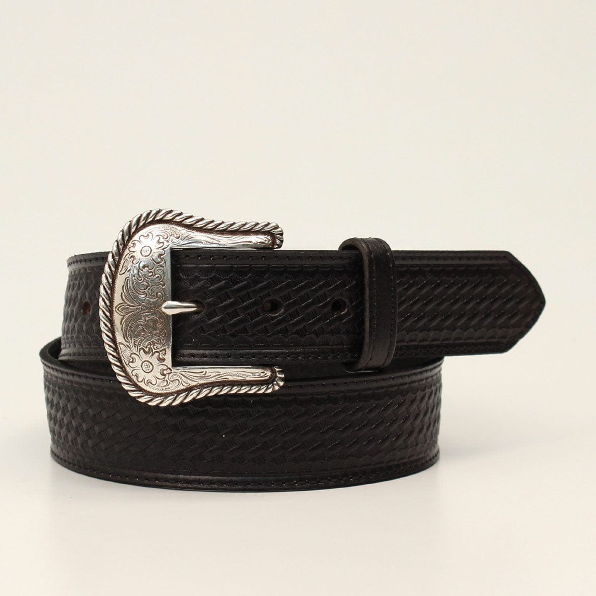 Best Leather Basket Weave Belt - USA Made - Hanks Belts