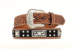 Cowboy Swagger Belts 42” Nocona Genuine Calf Hair Rhinestone Men’s Belt