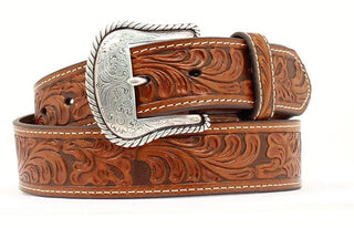Cowboy Swagger Belts 28” Nocona Men’s Tooled Leather Strap Belt