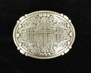 Cowboy Swagger Nocona Scolling Pattern Crosses Buckle