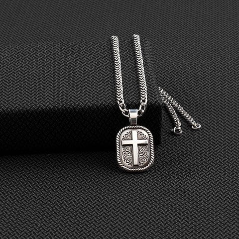 Christian & Western Cross Horseshoe Nail Red Necklace – JJ's Crosses