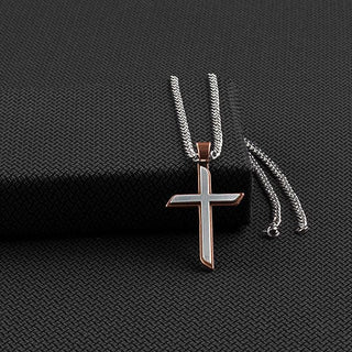 Cowboy Swagger Twister Men’s Stainless Cross pendant Necklace