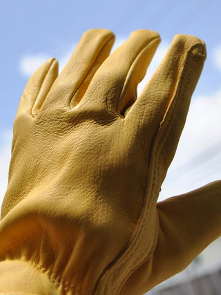 HD Extreme Work Men’s Deer Skin Leather Tan Gloves - Cowboy SwaggerHD Extreme Work Men’s Deer Skin Leather Tan Gloves