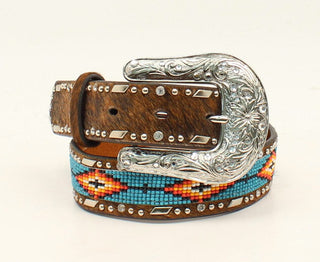 Kid’s Beaded and Hair On Belt - Cowboy SwaggerKid’s Beaded and Hair On Belt