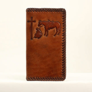 Nocona Men’s Leather Rodeo Wallet – Embossed Cross Overlay - Cowboy SwaggerNocona Men’s Leather Rodeo Wallet – Embossed Cross Overlay