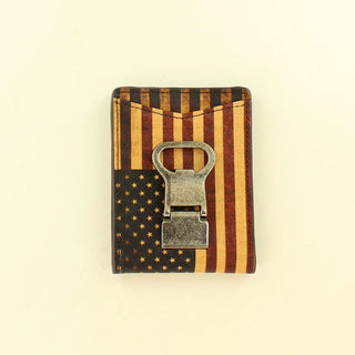 Nocona Men’s Slim Fit Money Clip Wallet – Vintage USA Flag Leather Design - Cowboy SwaggerNocona Men’s Slim Fit Money Clip Wallet – Vintage USA Flag Leather Design
