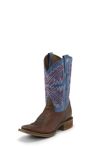 Nocona Women’s Chocolate Vacation 11” Blue Rodeo Western Boot - Cowboy SwaggerNocona Women’s Chocolate Vacation 11” Blue Rodeo Western BootWomen's Boots