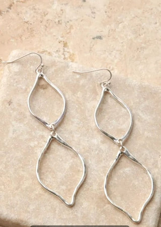 Silver Double Twist Earrings - Cowboy SwaggerSilver Double Twist Earrings