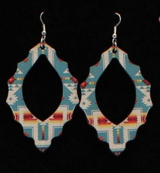 Silver Strike Aztec Wooden Earring - Cowboy SwaggerSilver Strike Aztec Wooden Earring