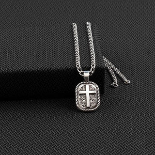 Stainless Chain & Cross Pendant Necklace - Cowboy SwaggerStainless Chain & Cross Pendant Necklace