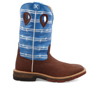 Twisted X Men’s 12" Western Work Blue Barbwire - Cowboy SwaggerTwisted X Men’s 12" Western Work Blue BarbwireBoots