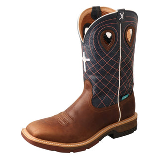 Twisted X Men’s 12" Western Work Boot Mocha & Navy - Cowboy SwaggerTwisted X Men’s 12" Western Work Boot Mocha & NavyShoes