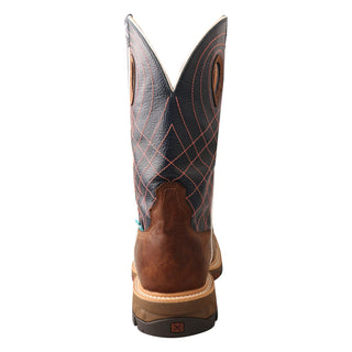 Twisted X Men’s 12" Western Work Boot Mocha & Navy - Cowboy SwaggerTwisted X Men’s 12" Western Work Boot Mocha & NavyShoes