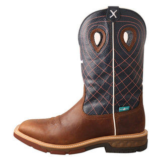 Twisted X Men’s 12" Western Work Boot Mocha & Navy - Cowboy SwaggerTwisted X Men’s 12" Western Work Boot Mocha & NavyShoes