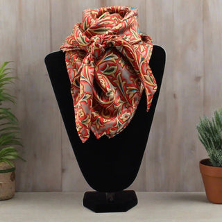 Western Floral Silk Wild Rag - Cowboy SwaggerWestern Floral Silk Wild Rag